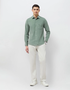 Corduroy Tailored Fit Shirt Light Green - U.S. Polo Assn. India