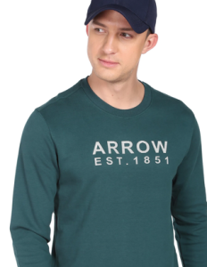 Arrow Sport Crew Neck Brand Print Sweatshirt T-Shirt