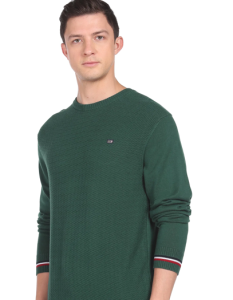 Arrow Sport Round Neck Pattern Knit Sweater